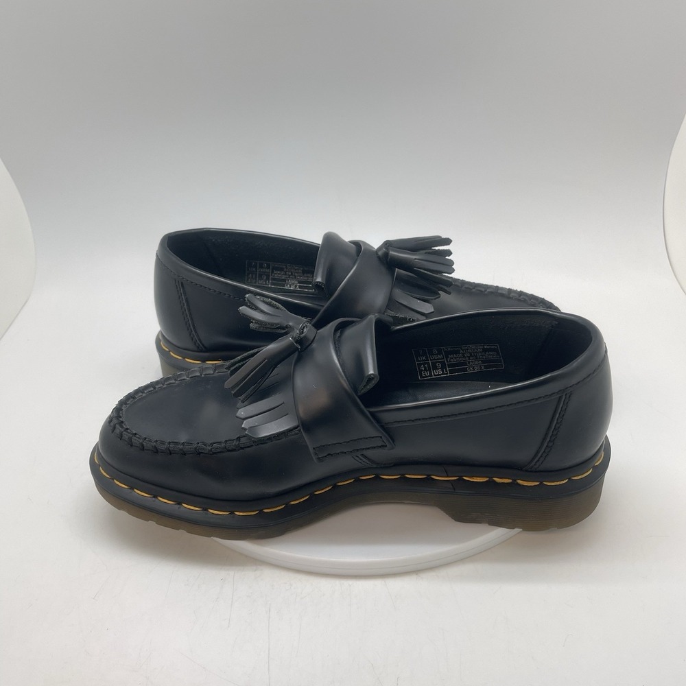 Dr. Martens Loafers Womens 9 Mens 8 Black Adrian Vegan Leather Low Preppy Shoes - Picture 7 of 10